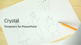  Presentation with princess - Colorful slide deck enhanced with children picture close up backdrop and a sky blue colored foreground