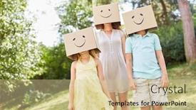  Presentation with play children - Presentation with children-play-with-funny-painted background and a soft green colored foreground