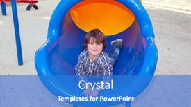  Presentation with gutter - PPT layouts enhanced with children-playground-beautiful-sunny-day background and a teal colored foreground