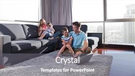  Presentation with parenting - Presentation design featuring children playing a video background and a gray colored foreground