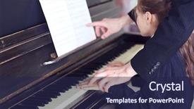  Presentation with trains - Presentation design featuring children playing music - musician teacher trains to play background and a navy blue colored foreground