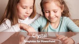  Presentation with children playing - Presentation theme consisting of  background and a  colored foreground