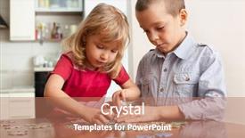  Presentation with children little child girl plays - Presentation theme with couple with dumbbells at healthclub background and a light gray colored foreground