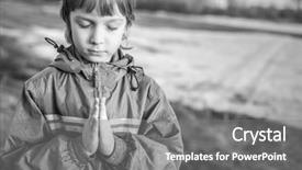  Presentation with children praying - Presentation theme enhanced with children praying - photo boy at prayer background and a gray colored foreground