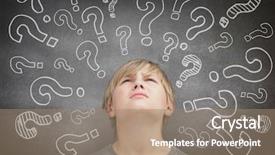  Presentation with children questions - Audience pleasing slide deck consisting of children questions - confused child thinking and looking backdrop and a coral colored foreground