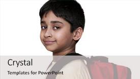  Presentation with back school - Cool new slides with children questions - handsome indian kid ready backdrop and a light gray colored foreground