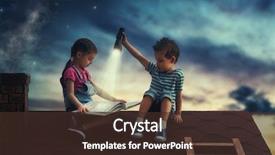  Presentation with roof - Colorful slide deck enhanced with children reading a book sitting backdrop and a tawny brown colored foreground