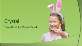  Presentation with swimming beautiful girl swims underwater - Presentation featuring children right - young beautiful girl wearing easter background and a mint green colored foreground