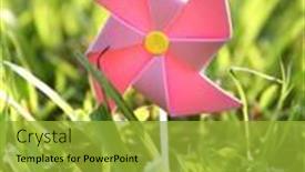  Presentation with turbine - PPT layouts enhanced with children-s-colorful-toy-wind background and a gold colored foreground