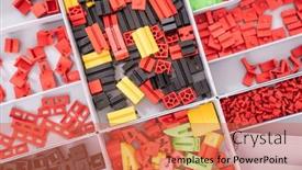  Presentation with color blocks - PPT theme featuring children-s-constructor-color-plastic background and a red colored foreground