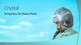  Presentation with blue sky - PPT theme consisting of children-s-dreams-portrait background and a arctic colored foreground