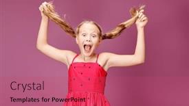  Presentation with emotions - Slides having children-s-emotions-and-games background and a coral colored foreground