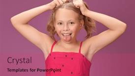  Presentation with childrens emotions - Presentation theme having children-s-emotions-and-games background and a red colored foreground