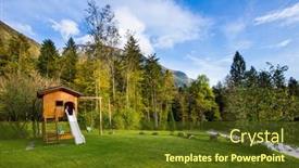  Presentation with entertainment - PPT theme featuring children-s-entertainment-slide-next background and a tawny brown colored foreground