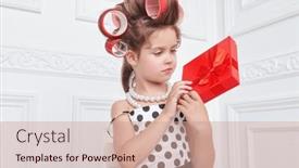  Presentation with children hands - Theme having children-s-fashion-a-funny background and a coral colored foreground