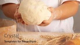  Presentation with children hands - PPT theme enhanced with children-s-hands-knead background and a coral colored foreground