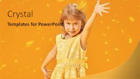  Presentation with golden yellow - Slide deck consisting of children-s-holiday-pretty background and a gold colored foreground