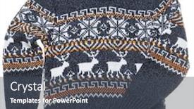  Presentation with children design - Slide set enhanced with children-s-knitted-christmas-turtleneck background and a dark gray colored foreground