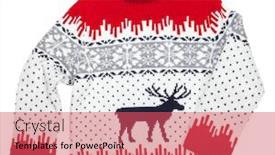  Presentation with children design - Presentation design enhanced with children-s-knitted-christmas-turtleneck background and a red colored foreground