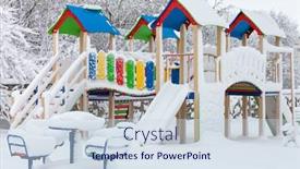  Presentation with playground - Amazing slide deck having children-s-playground-covered backdrop and a sky blue colored foreground