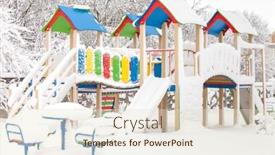  Presentation with playground - Presentation theme consisting of children-s-playground-covered background and a lemonade colored foreground