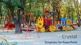  Presentation with playground - Slides having children-s-playground background and a light blue colored foreground