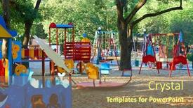  Presentation with playground - Amazing presentation theme having children-s-playground backdrop and a coral colored foreground