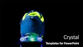  Presentation with light led - Presentation theme enhanced with children-s-sneaker-shoe background and a black colored foreground