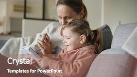  Presentation with young children playing - Amazing theme having children s technology - mother and young daughter playing backdrop and a violet colored foreground