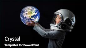  Presentation with astronaut - Amazing slides having children s technology - small child imagines himself backdrop and a black colored foreground