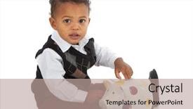  Presentation with african american children - PPT theme consisting of children save - one year old african american background and a coral colored foreground