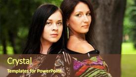  Presentation with full length portrait two men women brown sweater - PPT theme featuring children sexy posing - outdoor portrait of two young background and a  colored foreground