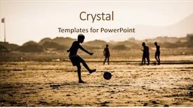  Presentation with children silhouette - Beautiful slide set featuring children shadows - silhouette of the boy backdrop and a  colored foreground