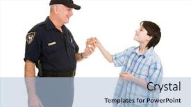  Presentation with adolescent - Slides enhanced with children sharing food - adolescent boy giving a donut background and a light blue colored foreground
