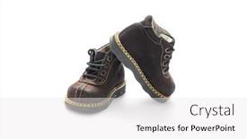  Presentation with shoes - Slides enhanced with children-shoes-on-white-background background and a white colored foreground