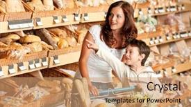  Presentation with grocery store lottery - Colorful presentation enhanced with food breaded - grocery store - woman backdrop and a coral colored foreground