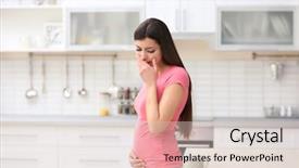  Presentation with pregnancy nutrition - Cool new slide set with children sick - beautiful woman experiencing signs backdrop and a lemonade colored foreground