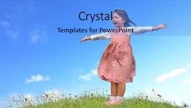  Presentation with freedom - Beautiful slides featuring earth people - freedom backdrop and a light blue colored foreground