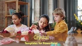  Presentation with team working together - PPT theme featuring children-sitting-at-the-table background and a tawny brown colored foreground