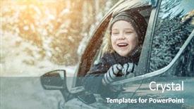  Presentation with forest and black car - Beautiful PPT layouts featuring children snow - happiness caucasian smilling boy looking backdrop and a ocean colored foreground