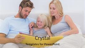  Presentation with storybook - PPT theme having children storybook - couple reading a story background and a yellow colored foreground