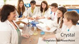  Presentation with teenage - Slide deck consisting of children taking test - group of teenage students background and a lemonade colored foreground