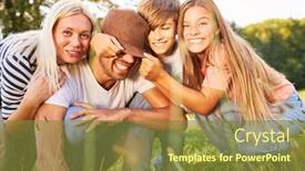  Presentation with children - Presentation theme consisting of children-tease-and-tease background and a tawny brown colored foreground