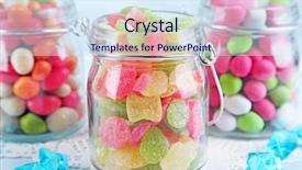  Presentation with multicolor - Theme featuring children teeth - multicolor candies in glass jars background and a sky blue colored foreground