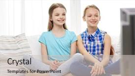  Presentation with cartoon children dance - PPT theme enhanced with children television friends and friendship background and a  colored foreground