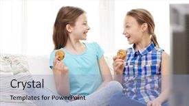  Presentation with cartoon children - PPT layouts consisting of children television friends and friendship background and a light blue colored foreground