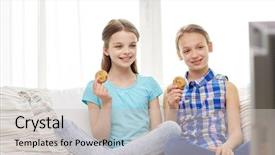  Presentation with cartoon children - Amazing PPT theme having children television friends and friendship backdrop and a light gray colored foreground