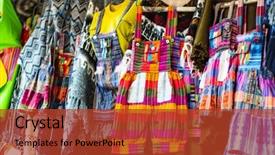  Presentation with kids - Amazing presentation design having children trade - colorful kids suits hanging backdrop and a red colored foreground