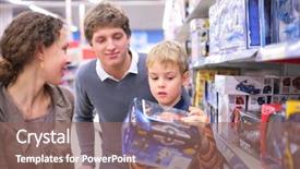  Presentation with children parents - Beautiful presentation featuring children trade - parents with son with toy backdrop and a violet colored foreground