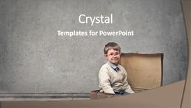  Presentation with suitcase - Slide set enhanced with children train - little child sitting background and a gray colored foreground